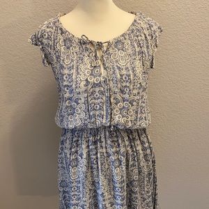 Blue and White Dress